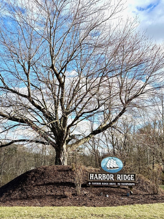 view of community sign