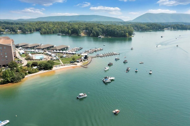 1273 Graves Harbor Trl Unit 3204, Huddleston, VA 24104 - water view featuring mountains and a heavily wooded area