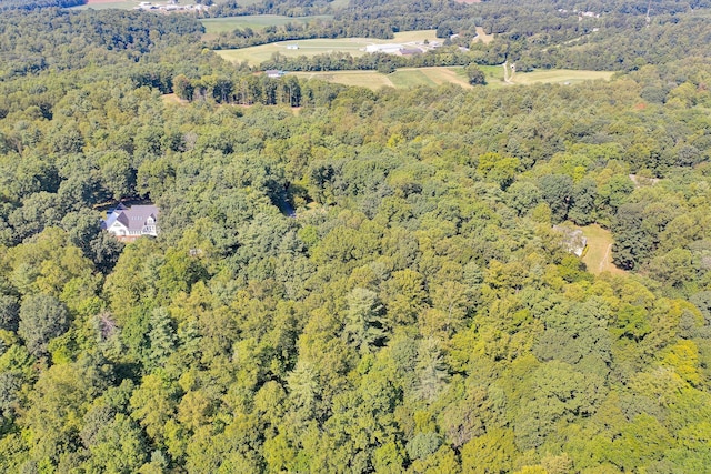 aerial view with a forest view