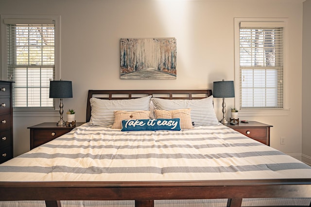 bedroom featuring multiple windows