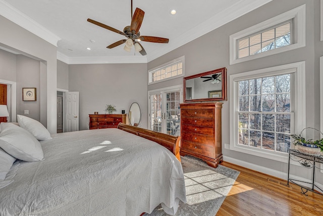 20 Waverly Ct, Moneta, VA 24121 - bedroom with recessed lighting, baseboards, wood finished floors, and crown molding