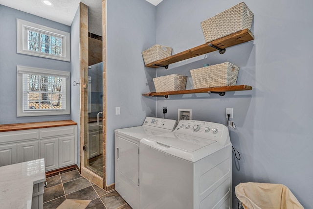 20 Waverly Ct, Moneta, VA 24121 - washroom featuring laundry area, recessed lighting, and washing machine and clothes dryer