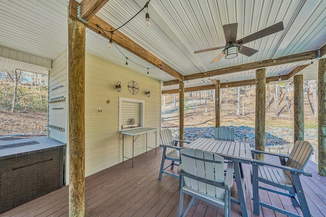 20 Waverly Ct, Moneta, VA 24121 - sunroom with plenty of natural light, outdoor dining area, and a ceiling fan