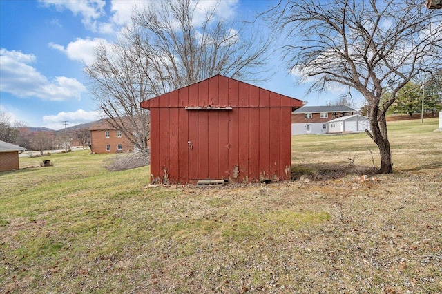 view of shed