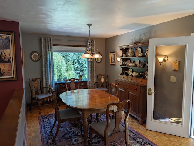 view of dining room