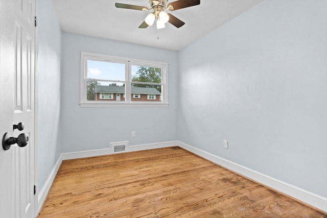 47 Westover Rd, Rocky Mount, VA 24151 - spare room featuring a ceiling fan, light wood-type flooring, visible vents, and baseboards