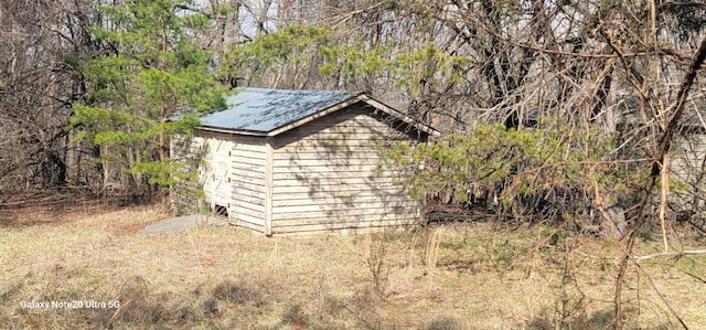 view of shed