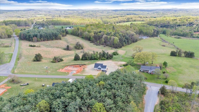 bird's eye view with a rural view