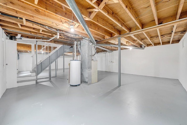 4438 Stonewall Rd NW, Roanoke, VA 24017 - unfinished below grade area featuring water heater and stairway