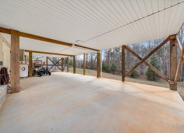 view of patio / terrace with a carport