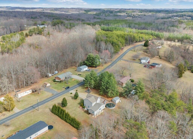 bird's eye view with a rural view