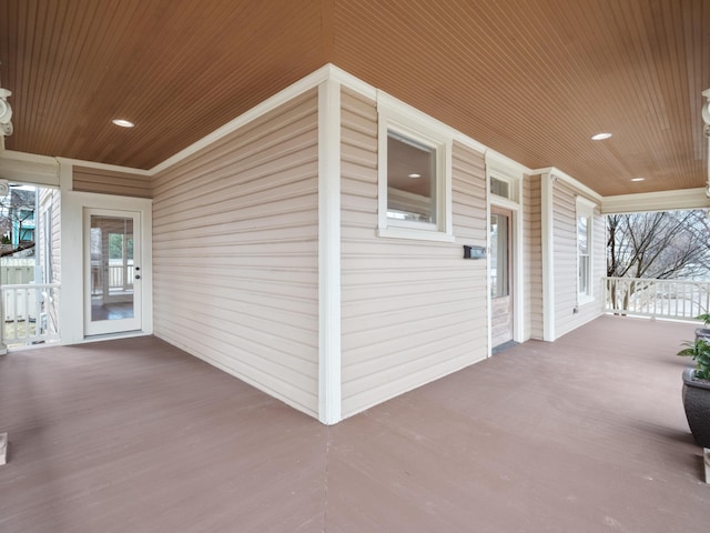 view of patio / terrace featuring a porch