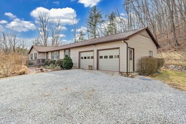 view of front of house with driveway and an attached garage