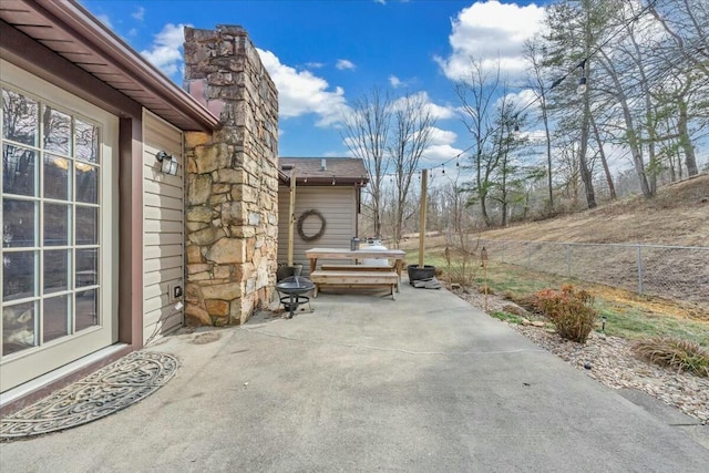 view of patio / terrace with fence