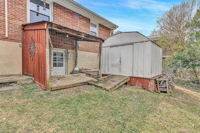 view of shed