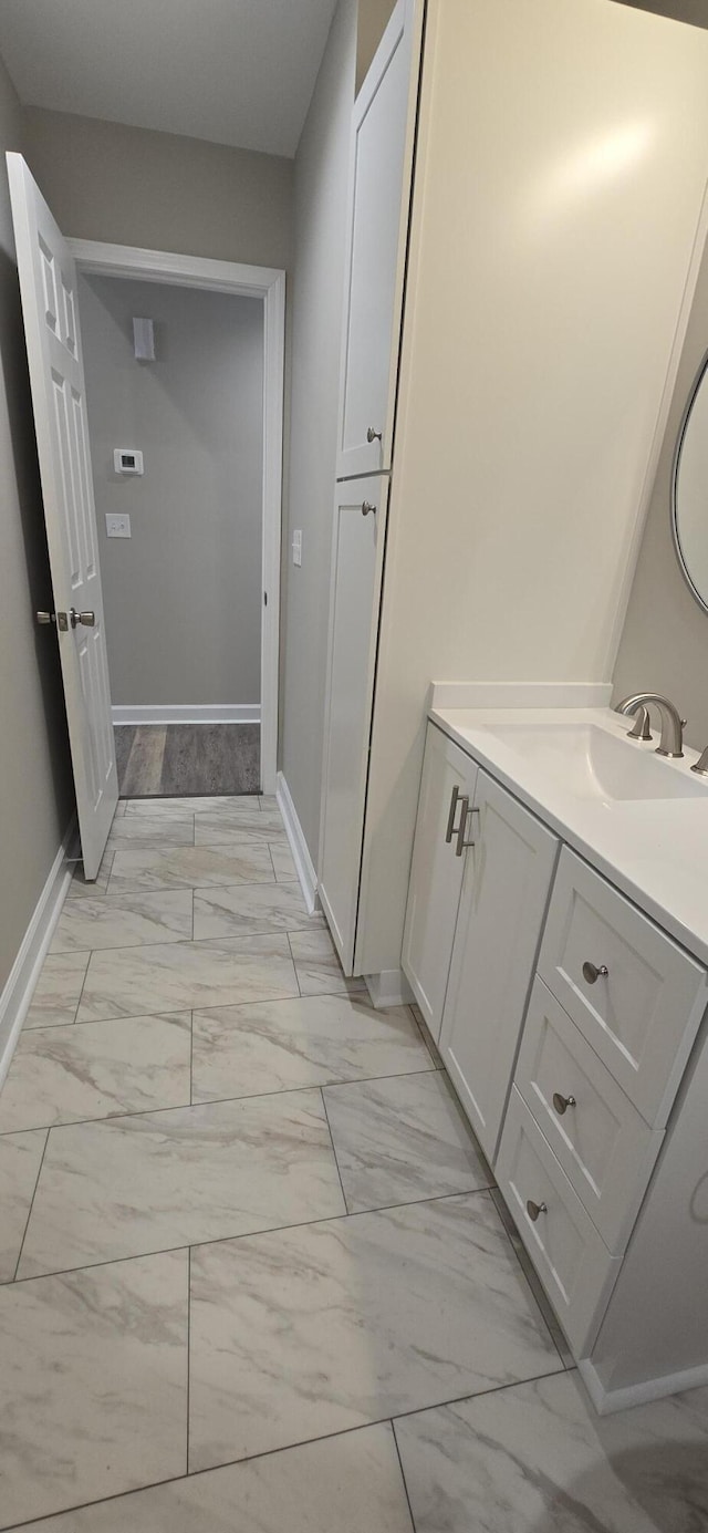216 Franklin Ave, Vinton, VA 24179 - bathroom featuring vanity and marble look tile flooring