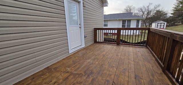 216 Franklin Ave, Vinton, VA 24179 - wooden terrace with a storage unit
