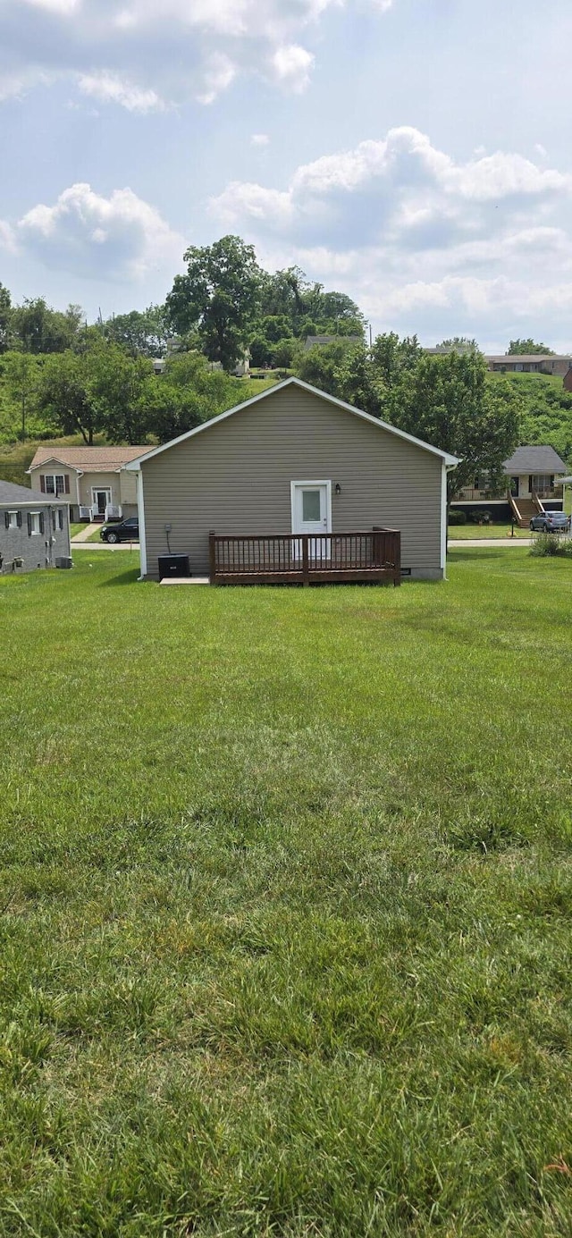 216 Franklin Ave, Vinton, VA 24179 - view of property exterior featuring a deck and a lawn