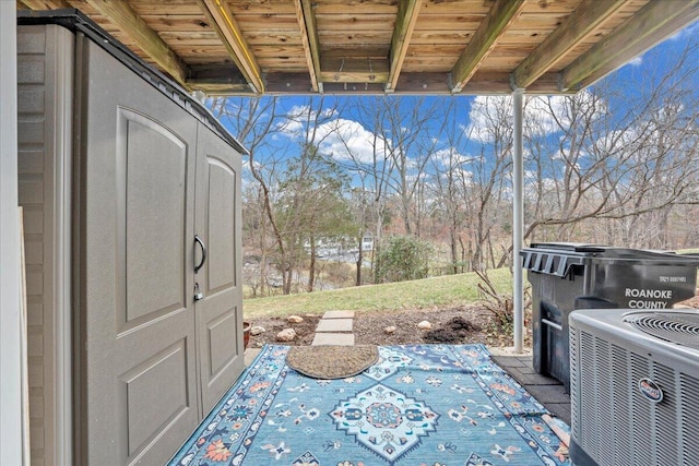 view of patio / terrace with central AC