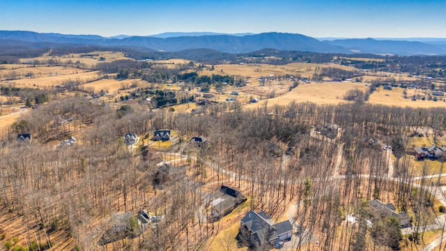 aerial view featuring a mountain view