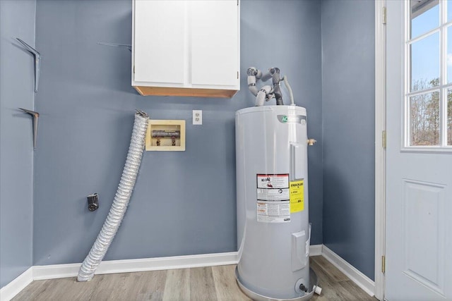 utility room with water heater