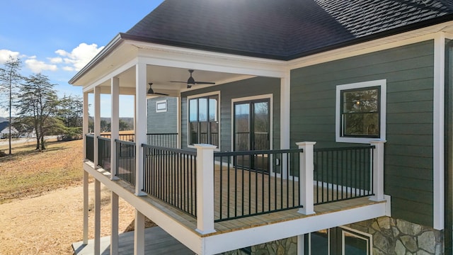 wooden terrace featuring a sunroom