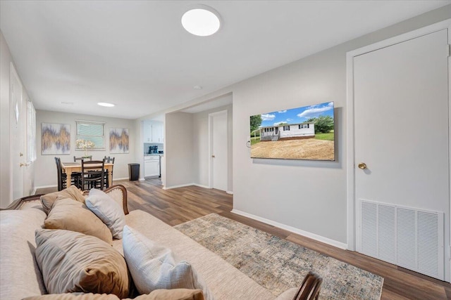39 Daisy Hill Ln, Rocky Mount, VA 24151 - living room featuring wood finished floors, visible vents, and baseboards