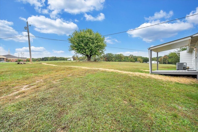 39 Daisy Hill Ln, Rocky Mount, VA 24151 - view of yard with central air condition unit and a wooden deck