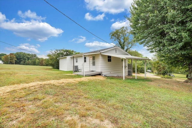 39 Daisy Hill Ln, Rocky Mount, VA 24151 - rear view of property with a yard and central air condition unit