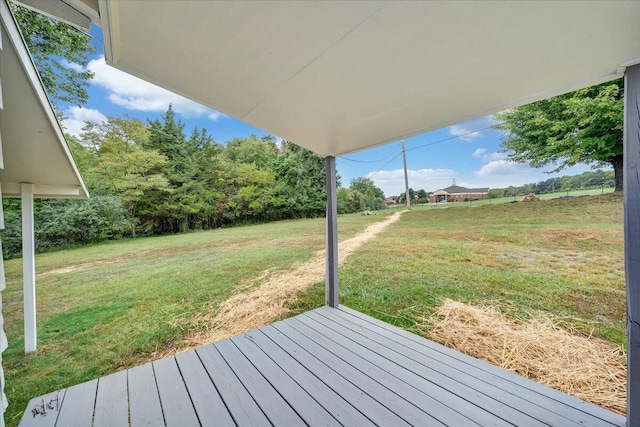 39 Daisy Hill Ln, Rocky Mount, VA 24151 - wooden terrace with a lawn