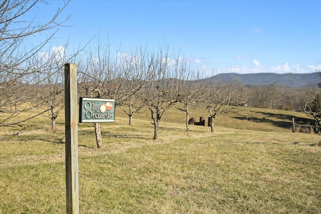 mountain view with a rural view