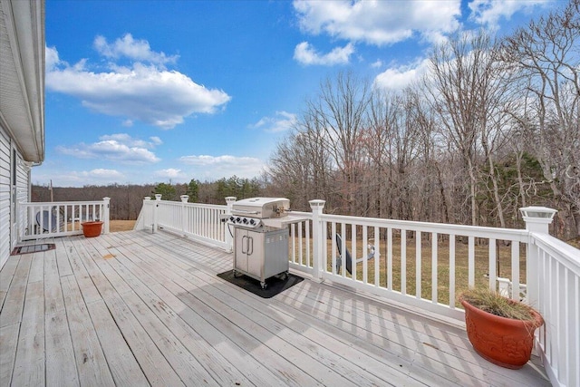 view of wooden deck