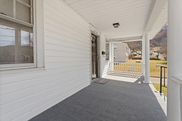 view of patio / terrace with a porch