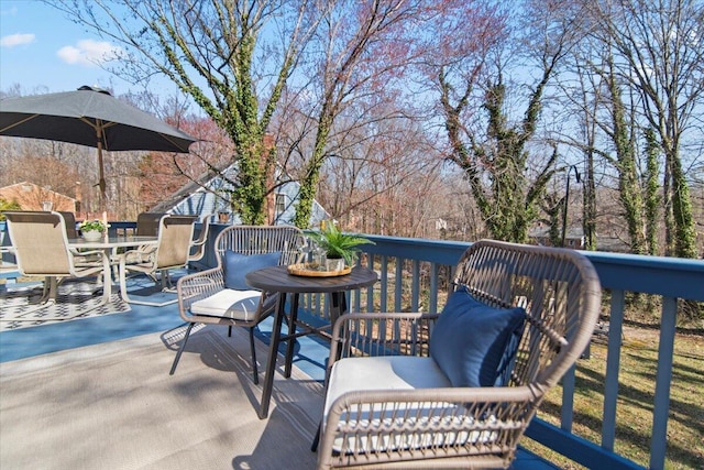 view of wooden terrace