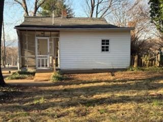 exterior space with a sunroom