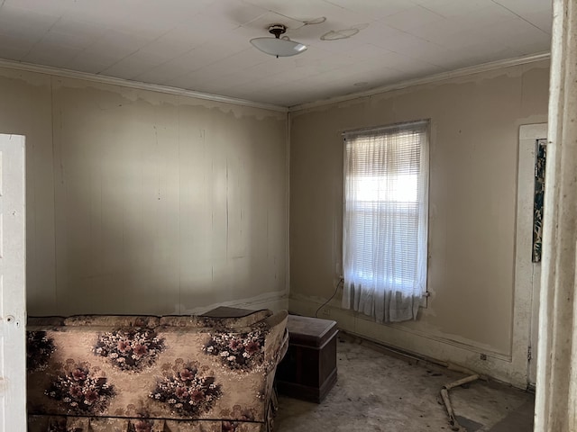 bedroom featuring ornamental molding