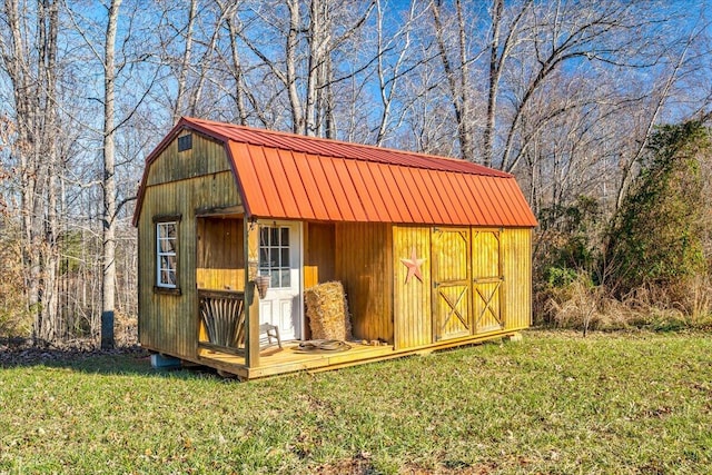 view of shed