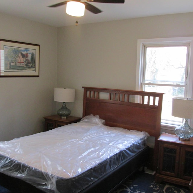 bedroom with ceiling fan