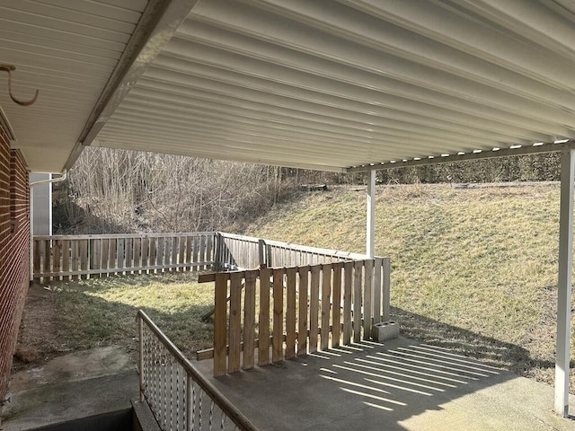 view of patio with a fenced backyard