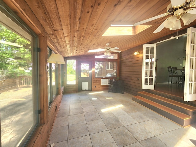 7167 Bent Mountain Rd, Roanoke, VA 24018 - unfurnished sunroom featuring ceiling fan and plenty of natural light