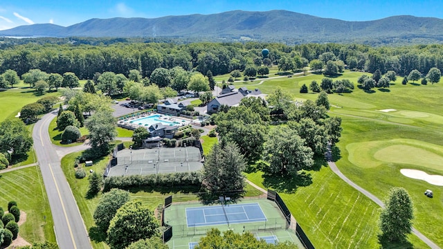 40 Sandpiper Cir, Penhook, VA 24137 - aerial view of a mountain backdrop and a golf club