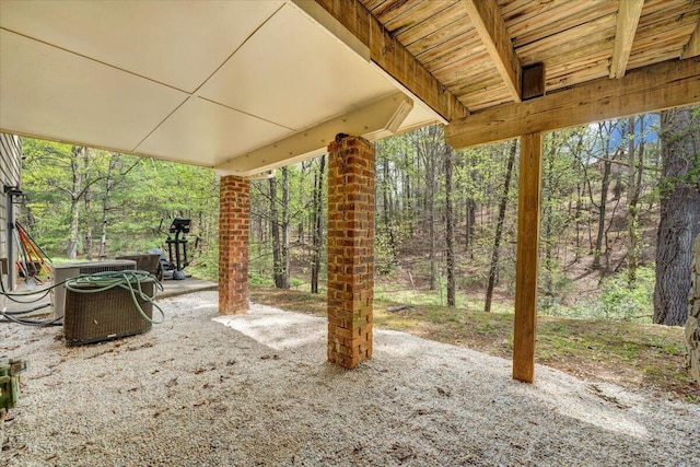 view of patio featuring central AC