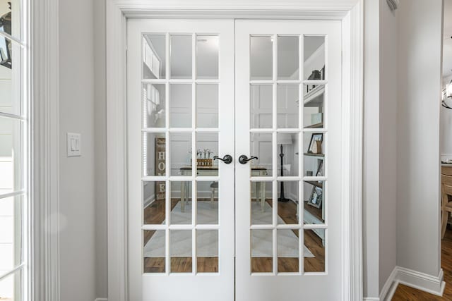 1042 Round Meadow Dr, Christiansburg, VA 24073 - detailed view of french doors and baseboards