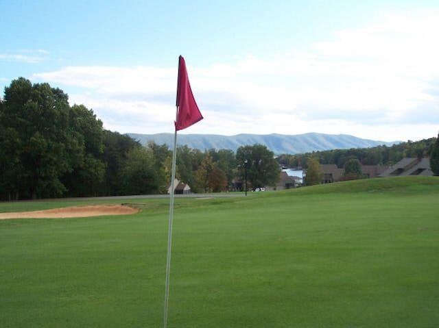 view of community with a mountain view and a lawn