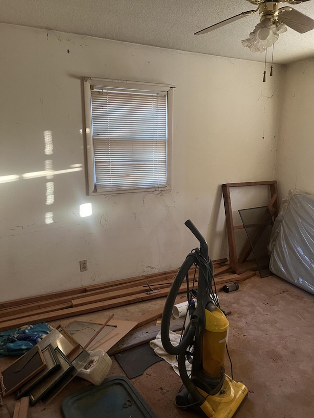 451 Grand Lake Dr, Ridgeway, VA 24148 - unfurnished room with ceiling fan and a textured ceiling