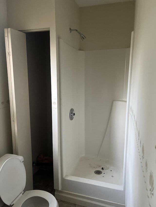 451 Grand Lake Dr, Ridgeway, VA 24148 - bathroom featuring a stall shower and toilet