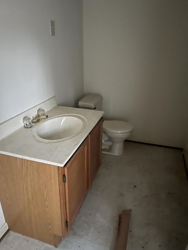 451 Grand Lake Dr, Ridgeway, VA 24148 - half bath featuring vanity, tile patterned floors, and toilet