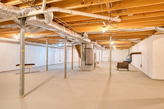 195 Showalter Rd NW, Willis, VA 24380 - unfinished basement with heating unit