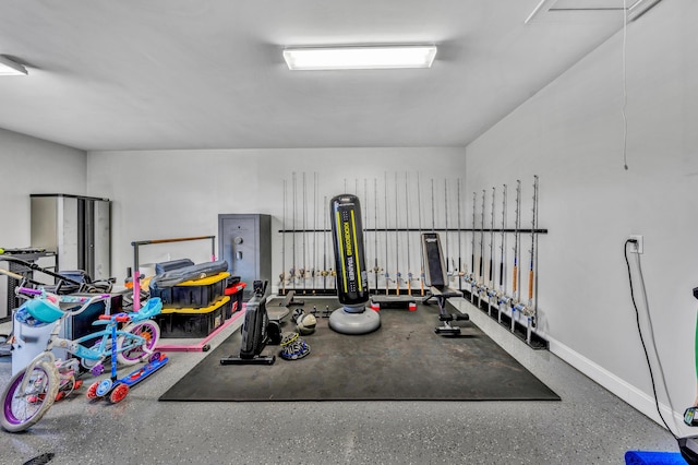 1075 Golf View Ct, Huddleston, VA 24104 - workout room featuring baseboards
