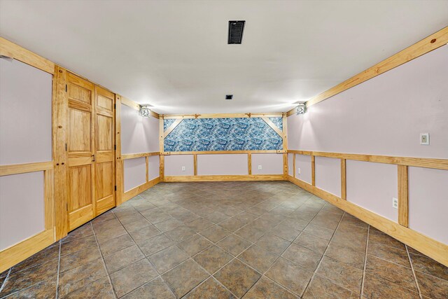 1536 Mount Airy Rd, Lynch Station, VA 24571 - unfurnished room with visible vents and dark tile patterned floors